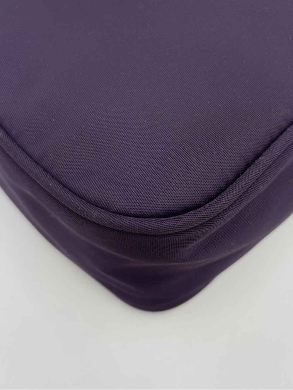 Prada Deep Purple Nylon Shoulder Bag with Triangle Logo y2k - Picture 9 of 15